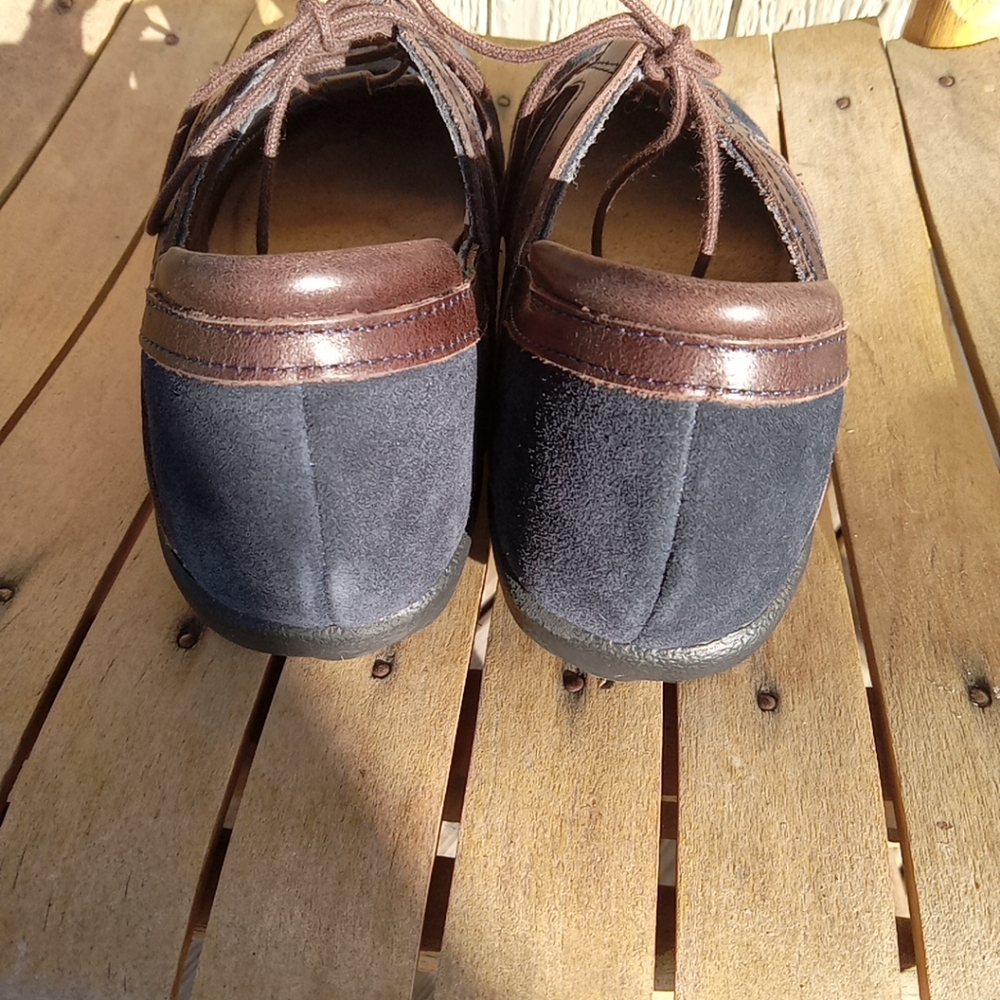 NAOT BLUE SUEDE LEATHER LACE UP MARY JANE SHOES SANDALS SIZE 36 U.S.A 5 - Picture 6 of 16